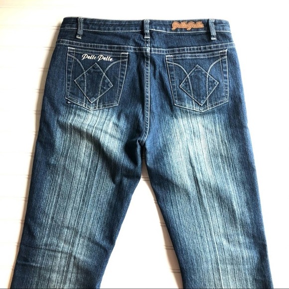 Pelle Pelle Vintage Embroidered Jeans Blue Size 29 Y2K Straight leg Rare - Picture 8 of 11